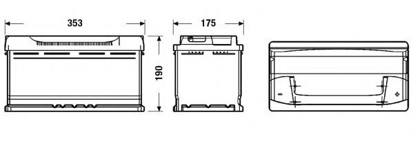 Baterie de pornire VW LT II platou / sasiu (2DC, 2DF, 2DG, 2DL, 2DM) (1996 - 2006) EXIDE _EB950 piesa NOUA