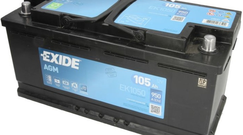 Baterie Exide Agm Start-Stop 105Ah 950A 12V EK1050