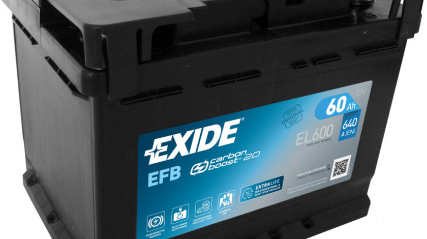 Baterie Exide Efb Start-Stop 60Ah 640A 12V EL600