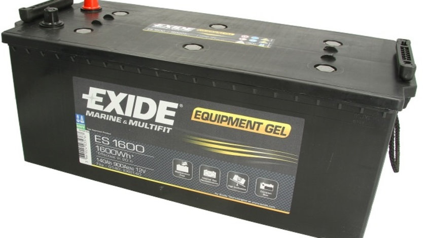 Baterie Exide Equipment Gel, Marine &amp; Multifit 140Ah 900A 12V ES1600