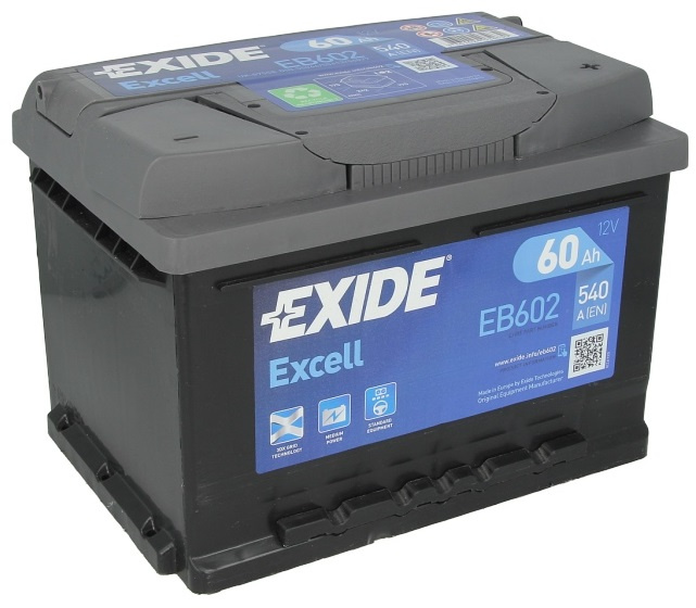 Baterie Exide Excell 60Ah 540A 12V EB602