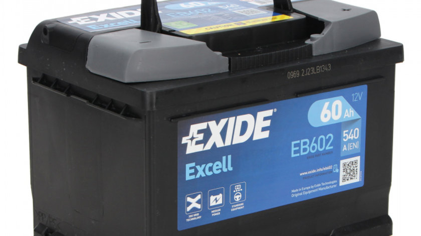 Baterie Exide Excell 60Ah 540A 12V EB602