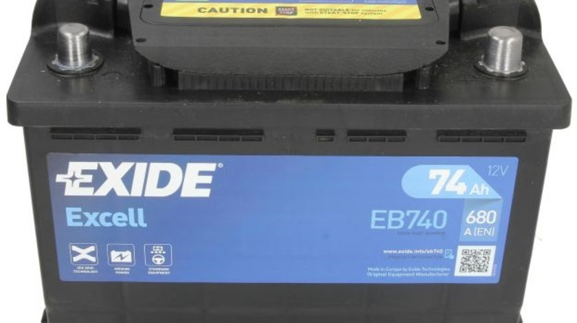 Baterie Exide Excell 74Ah 680A 12V EB740