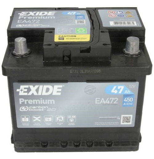 Baterie Exide Premium 47Ah 450A 12V EA472