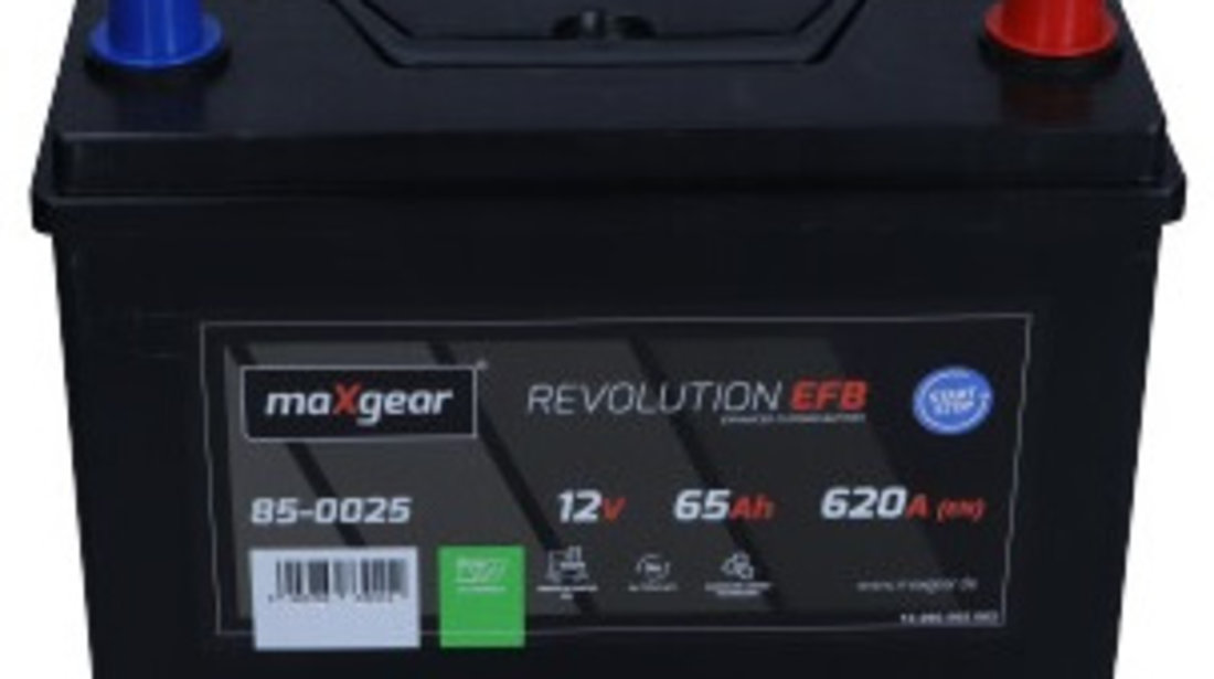 Baterie Maxgear Revolution EFB 65Ah 620A 12V 85-0025