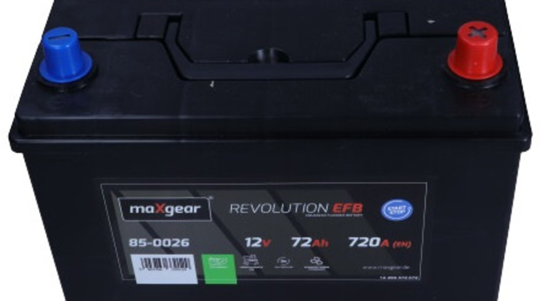 Baterie Maxgear Revolution EFB 72Ah 720A 12V 85-0026