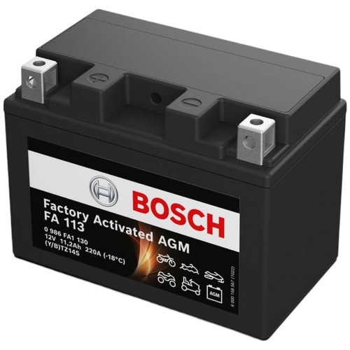 Baterie Moto Bosch Factory Activated AGM FA113 11.2Ah 220A 12V 0 986 FA1 130