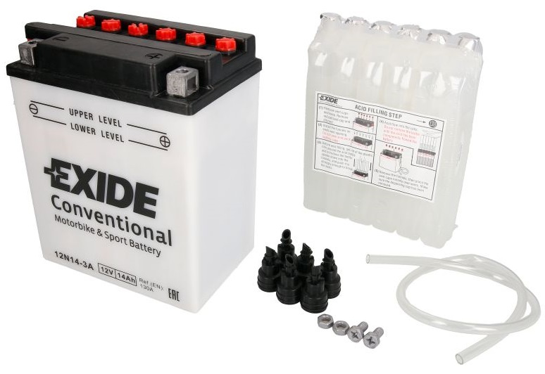 Baterie Moto Exide Conventional Motorbike &amp; Sport Battery 14Ah 130A 12V 12N14-3A