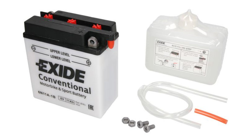 Baterie Moto Exide Conventional Motorbike &amp; Sport Battery 6V 11Ah 95A R + 6N11A-1B EXIDE