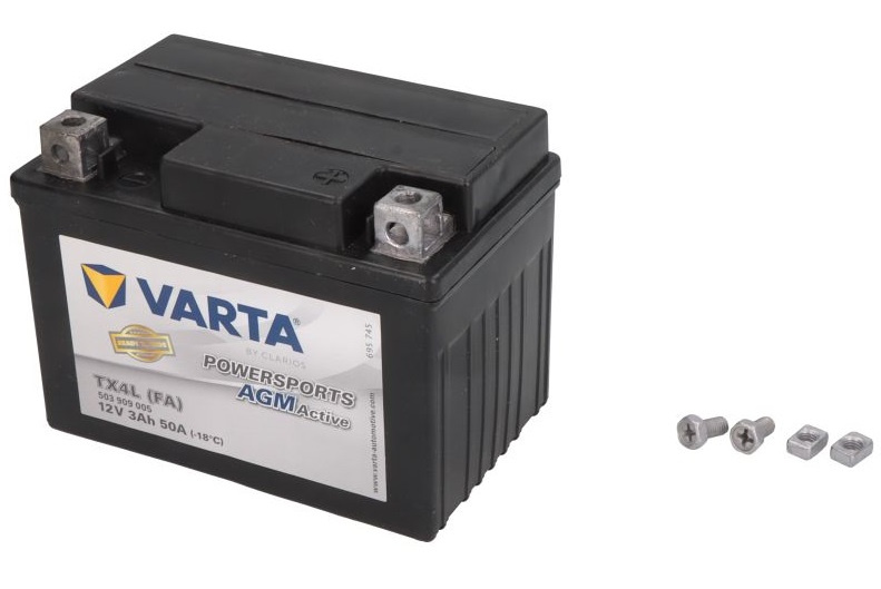 Baterie Moto Varta Powersports Agm Active 3Ah 50A 12V YTX4L-BS