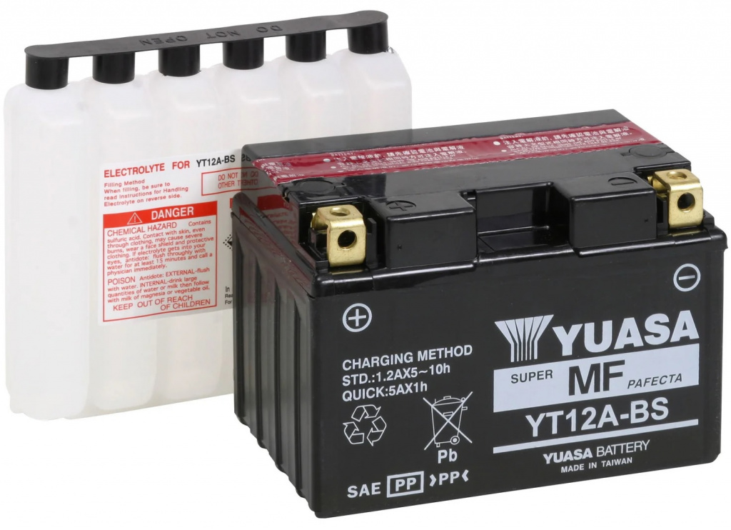 Baterie Moto Yuasa 12V 10.5Ah 175A YT12A-BS