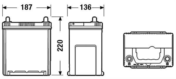 Baterie Premium 40ah 350a 187x 127x220 Exide Hyundai EA406