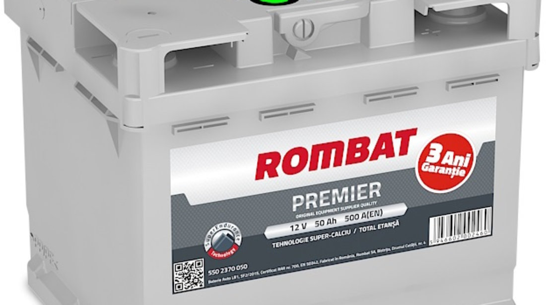 Baterie Rombat Premier 50Ah 500A 5502370050ROM #73088214