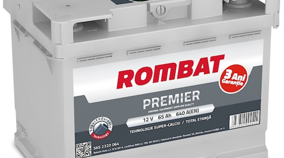 Baterie Rombat Premier 65Ah 640A 5652320064ROM #73088221