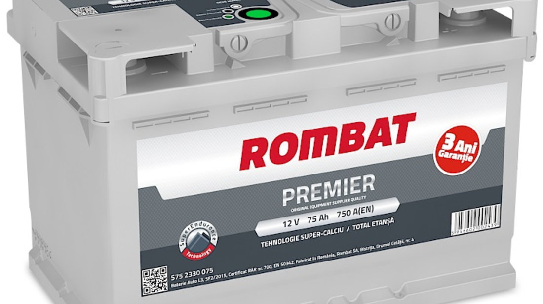 Baterie Rombat Premier 75Ah 750A 5752330075ROM #73088231