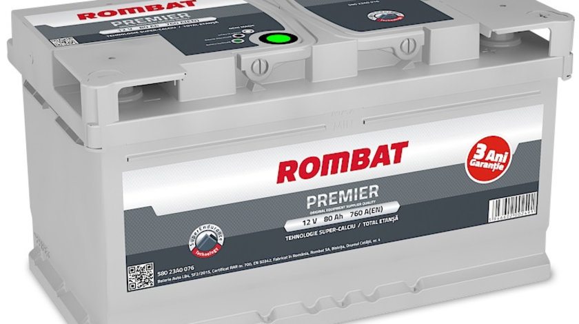 Baterie Rombat Premier 80Ah 760A 58023A0076ROM