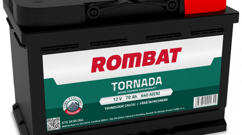 Baterie Rombat Tornada 70Ah 640A 5703530064ROM