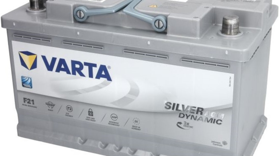 580901080D852 VARTA F21 SILVER dynamic F21 Batterie 12V 80Ah 800A B13 AGM- Batterie