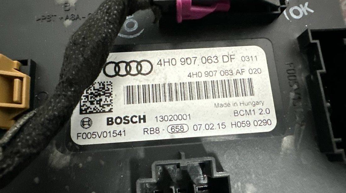 BCM 4H0907063DF  Audi A6 C7 Avant (4G5, 4GD) 3.0 TDI 204 cai