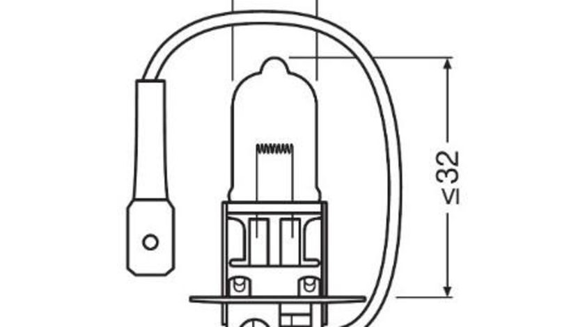 Bec 12v h3 55 w original blister 1 buc osram UNIVERSAL Universal #6 64151-01B