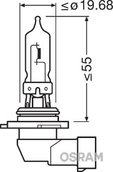 BEC 12V HB3 60 W ORIGINAL BLISTER 1 BUC OSRAM 9005-01B OSRAM