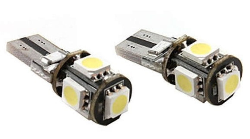 Bec 5 Led CanBus T10 24V Alb ( Pret / Set ) 70214-24V 180321-5