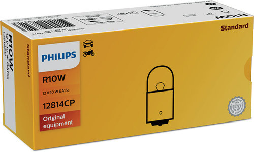 BEC AUXILIAR R10W 12V SET 10 buc PHILIPS 12814CP PHILIPS