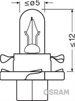 Bec Bord 12v1,1w Portocaliu Original Osram (se Factureaza Cate 10) 2473MFX6