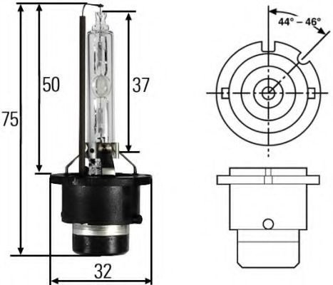 Bec, far de lucru AUDI A4 (8E2, B6) (2000 - 2004) HELLA 8GS 007 949-261 piesa NOUA