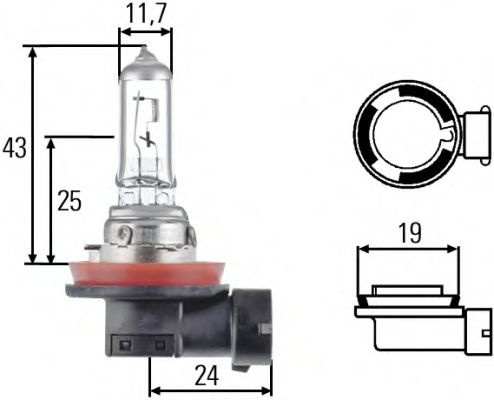 Bec, far faza lunga AUDI A3 Sportback (8PA) (2004 - 2013) HELLA 8GH 008 358-121 piesa NOUA