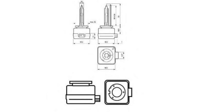 Bec far faza lunga Audi AUDI A4 Cabriolet (8H7, B6, 8HE, B7) 2002-2009 #2 85415VIS1