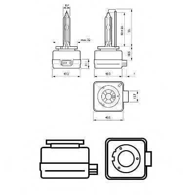 Bec, far faza lunga AUDI Q3 (8U) (2011 - 2016) PHILIPS 42403VIC1 piesa NOUA