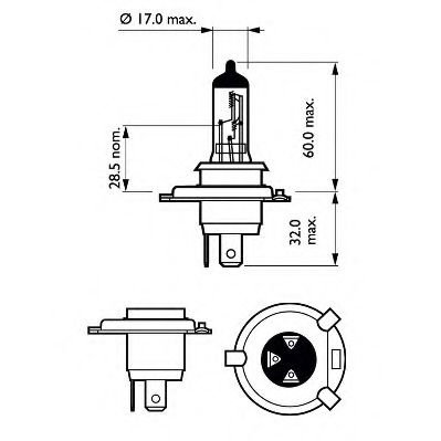 Bec, far faza lunga CHEVROLET AVEO Limuzina (T250, T255) (2005 - 2016) PHILIPS 12342PRB1 piesa NOUA