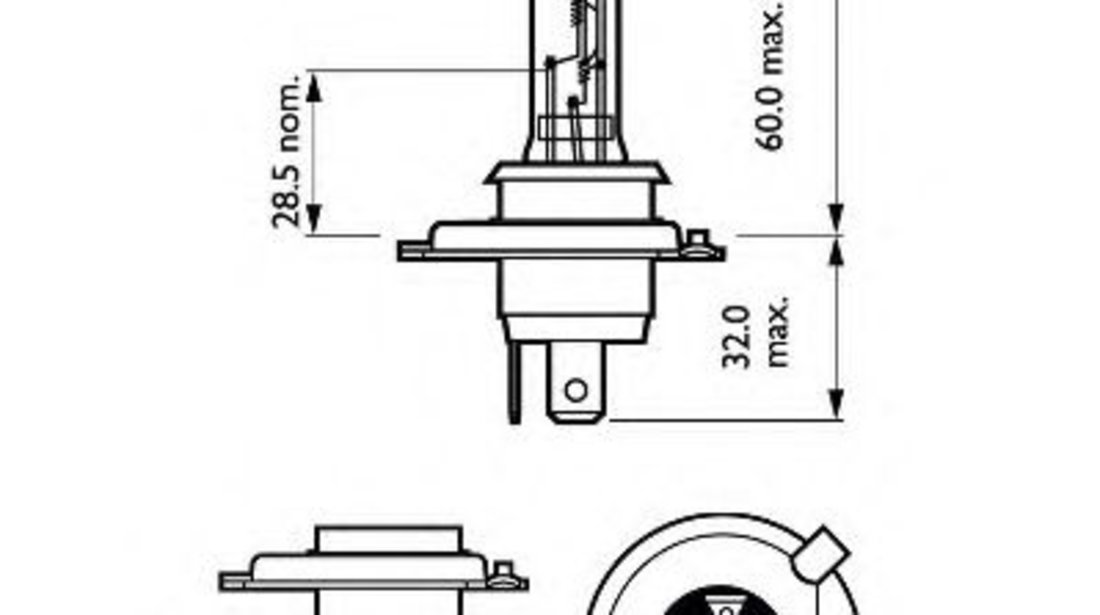 Bec, far faza lunga CITROEN BERLINGO caroserie (B9) (2008 - 2016) PHILIPS 12342LLECOB1 piesa NOUA