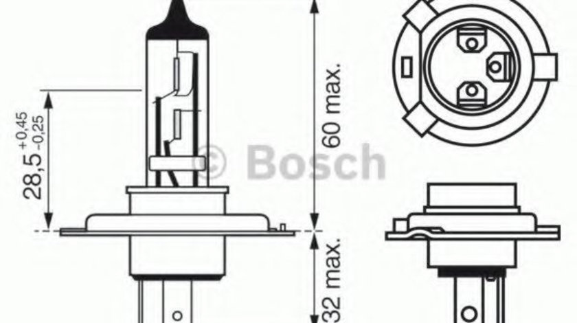 Bec, far faza lunga CITROEN C2 (JM) (2003 - 2016) BOSCH 1 987 302 042 piesa NOUA