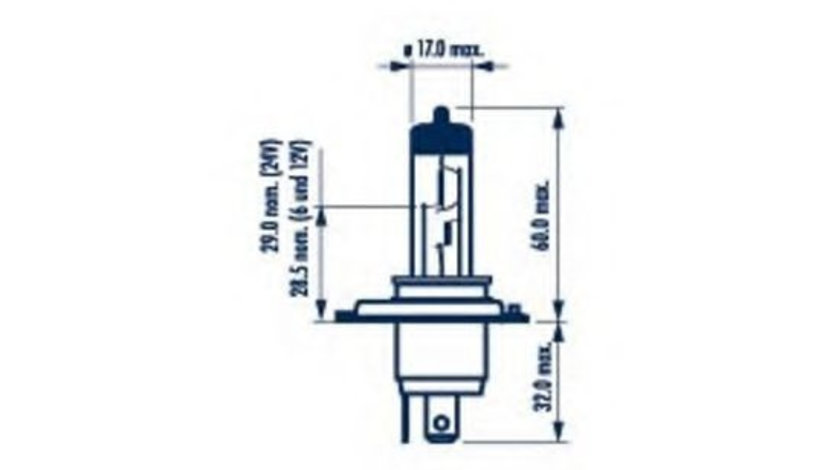 Bec, far faza lunga FIAT ALBEA (178) (1996 - 2009) NARVA 48861 piesa NOUA