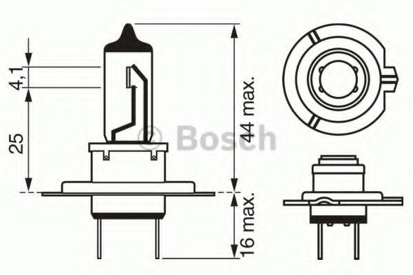 Bec, far faza lunga FORD COURIER (J3, J5) (1996 - 2016) BOSCH 1 987 302 071 piesa NOUA