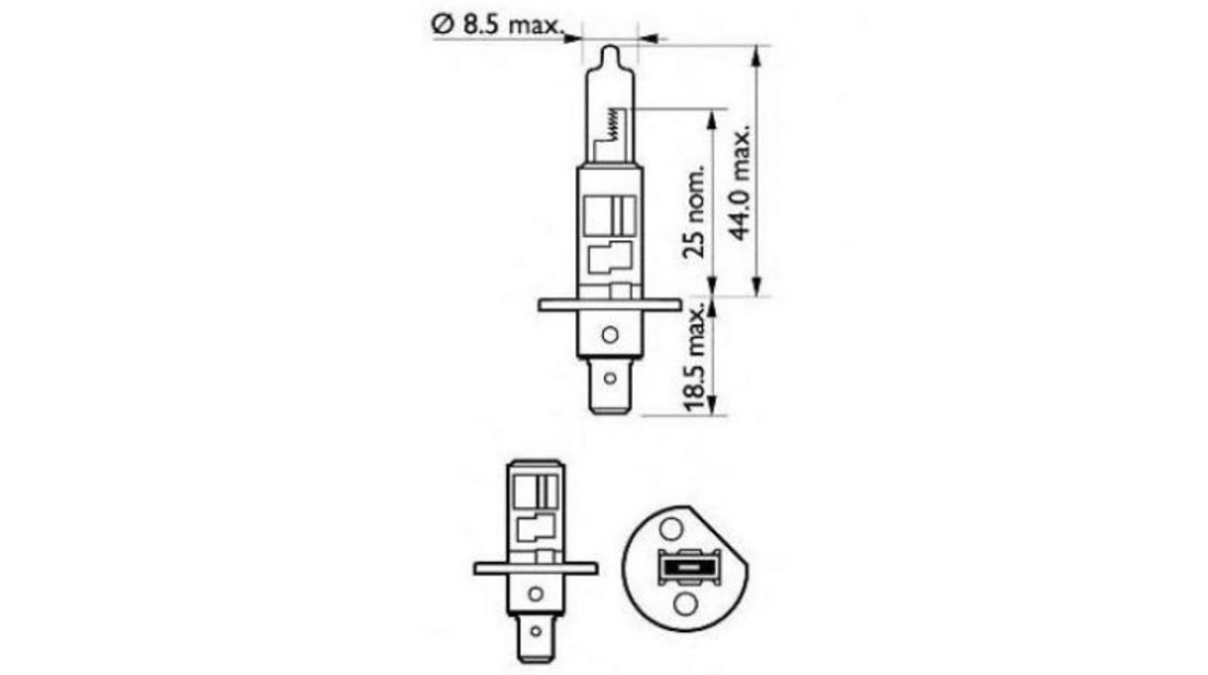 Bec far faza lunga h1 Ford TRANSIT CONNECT (P65_, P70_, P80_) 2002-2016 #2 12258LLECOC1