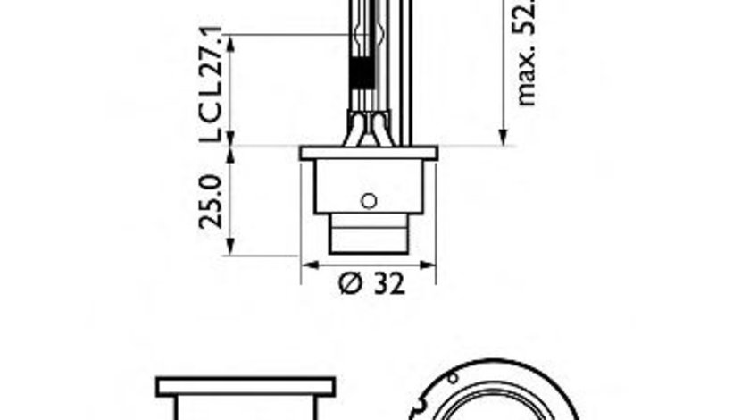 Bec, far faza lunga HONDA CIVIC VIII Hatchback (FN, FK) (2005 - 2012) PHILIPS 85126SYC1 piesa NOUA