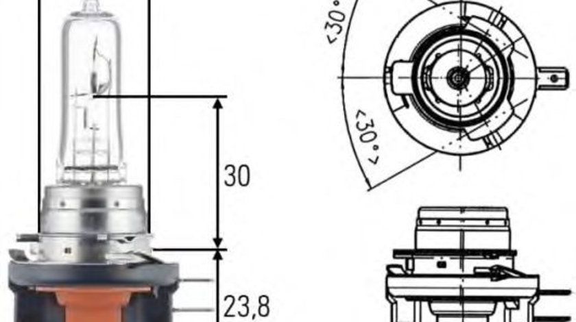 Bec, far faza lunga JAGUAR XE (JA, X760) (2015 - 2016) HELLA 8GJ 168 119-001 piesa NOUA