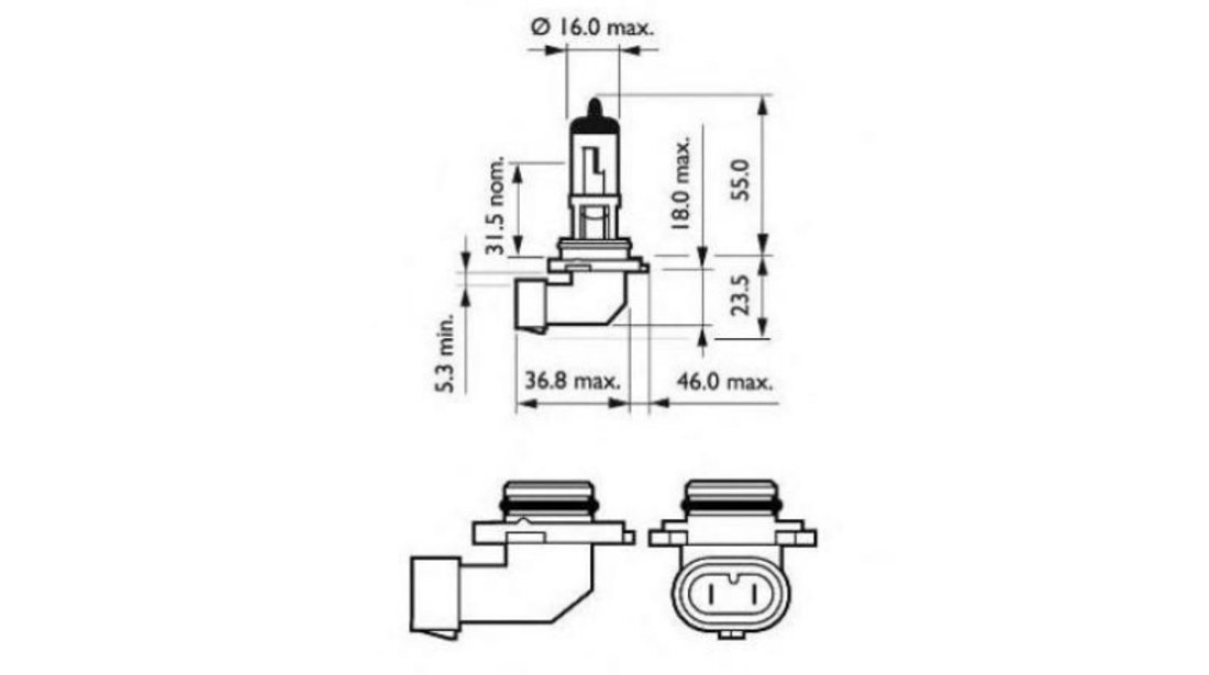 Bec far faza lunga Mazda MX-5 Mk II (NB) 1998-2005 #2 9006PRC1