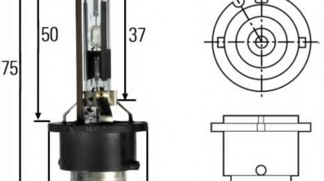 Bec, far faza lunga MINI MINI (R50, R53) (2001 - 2006) HELLA 8GS 007 001-151 piesa NOUA