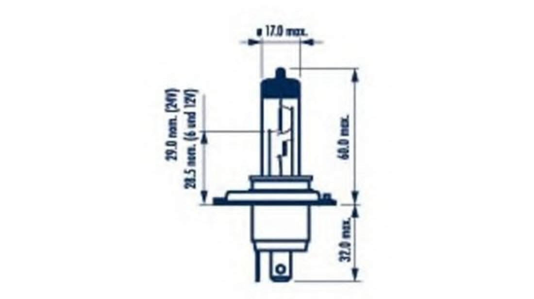 Bec, far faza lunga RENAULT CLIO I (B/C57, 5/357) (1990 - 1998) NARVA 48677 piesa NOUA