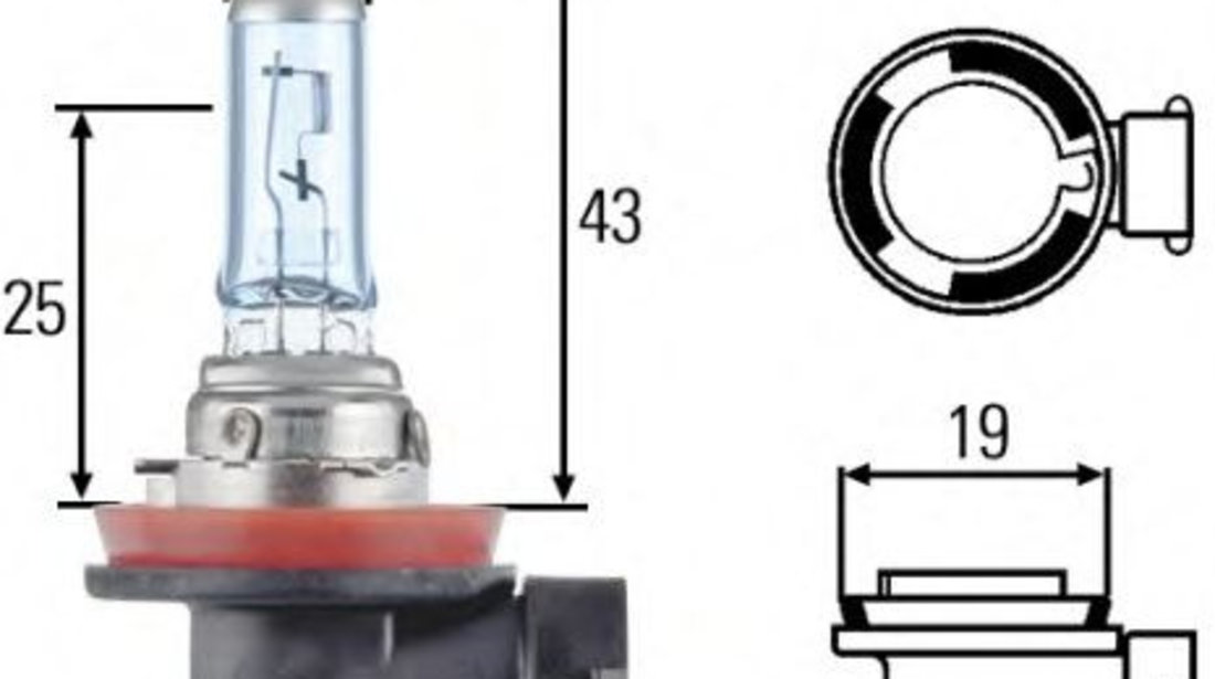 Bec, far faza lunga SEAT LEON ST (5F8) (2013 - 2016) HELLA 8GH 008 356-121 piesa NOUA