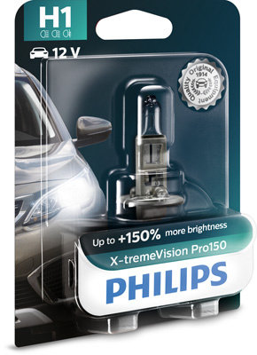 BEC FAR H1 55W 12V X-TREME VISION PRO150 (blister) PHILIPS 12258XVPB1 PHILIPS