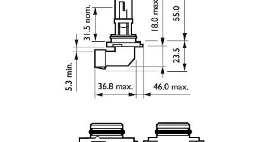 BEC FAR HB4 12V P22d 51W (cutie) VISION PHILIPS 9006PRC1 PHILIPS