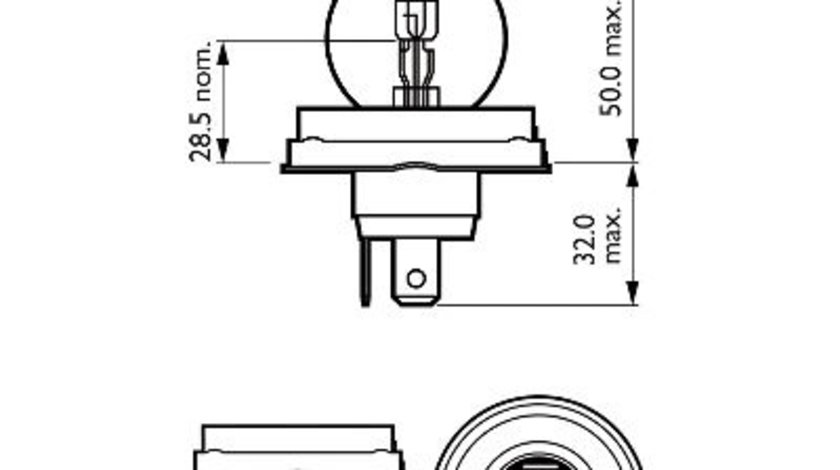 BEC FAR R2 12V 45/40W VISION (blister) PHILIPS 12620B1 PHILIPS