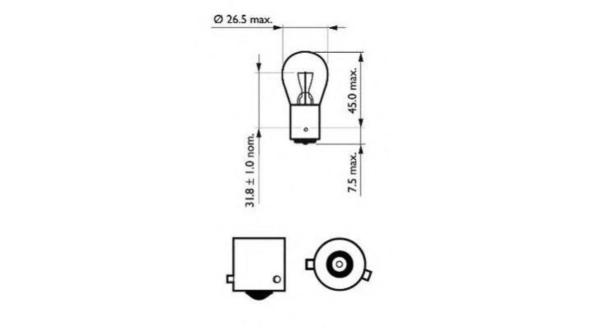 Bec lampa frana / lampa spate Citroen C3 Picasso 2009-2016 #2 12088CP