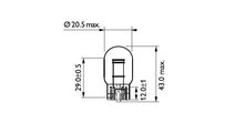 Bec lampa frana / lampa spate Daihatsu MATERIA (M4...