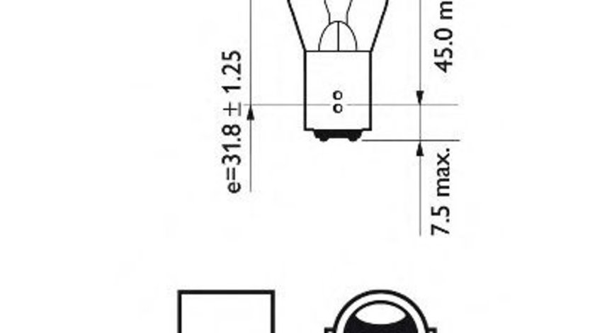 Bec, lampa frana / lampa spate FORD C-MAX II (DXA) (2010 - 2016) PHILIPS 12495CP piesa NOUA